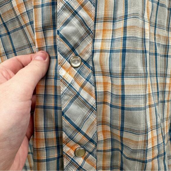 Vintage Wrangler Plaid Pearl Snap Button Down Short Sleeve Wrancher Shirt Sz 2XL - Picture 6 of 8